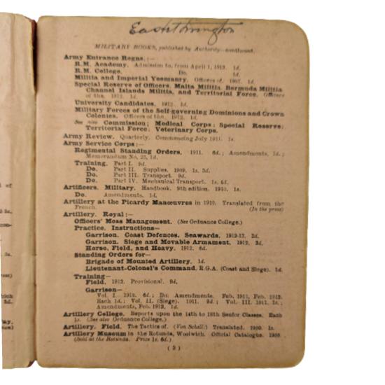 Named Pre-WW1 Manual - Cavalry Training 1912