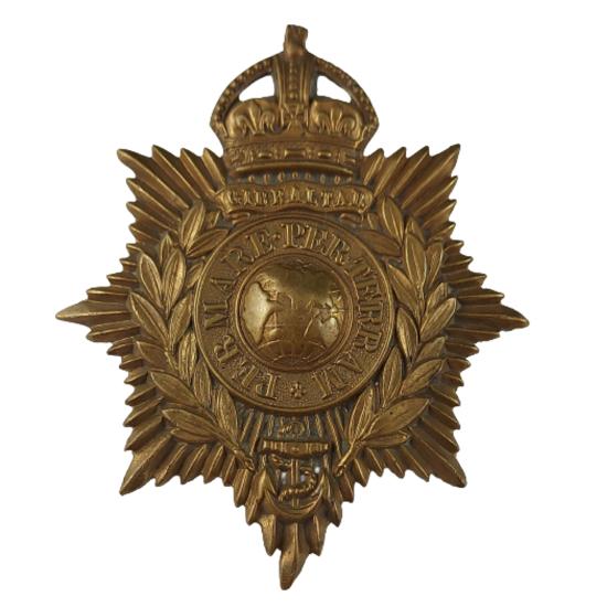 Pre-WW1 British Royal Marins Helmet Plate