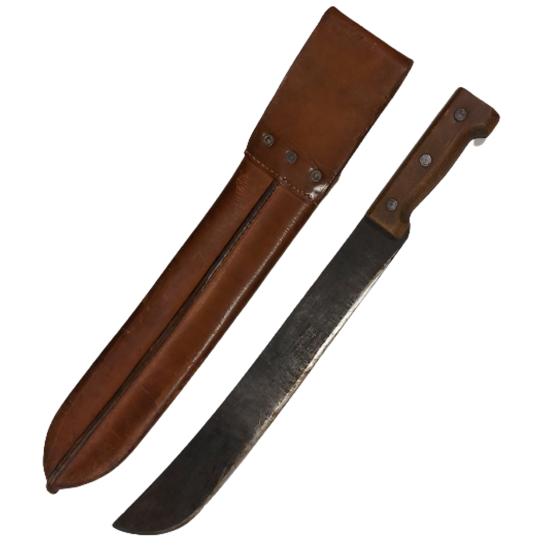 WW2 British Issue Field Machete In Scabbard