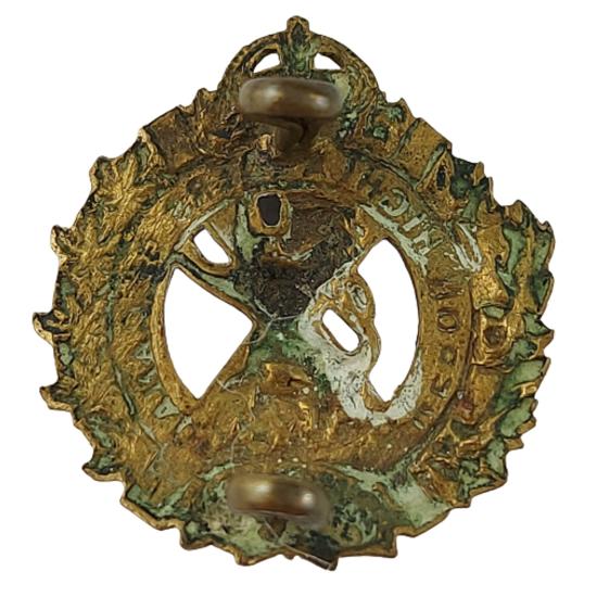 WW1 Canadian 174th Battalion Cameron Highlanders Collar Badge