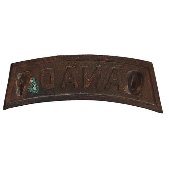 WW1 CANADA Metal Shoulder Title - Roden Bros.1914