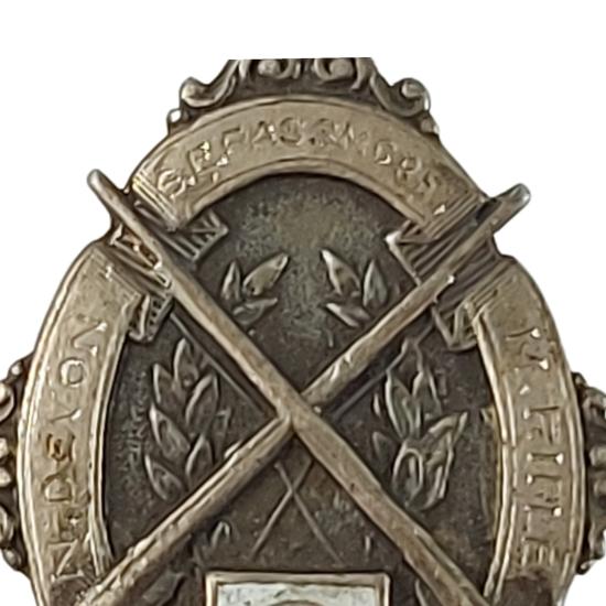 British 1914 North Devon S.E. Pasmore Military Rifle Championship Award Pendant