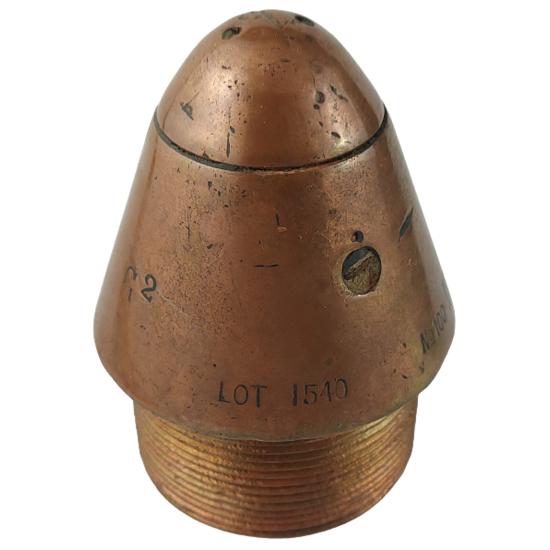 WW1 British Inert Artillery Shell Fuse 1916