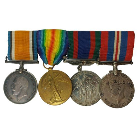 WW1-WW2 Canadian Medal Set - 54th Battalion-Kootenay B.C. - Quartermaster Sergeant