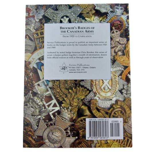 WW2 Canadian Brookers Badges Army Vol. 1 1920 to Unification Cap Badge Reference Book