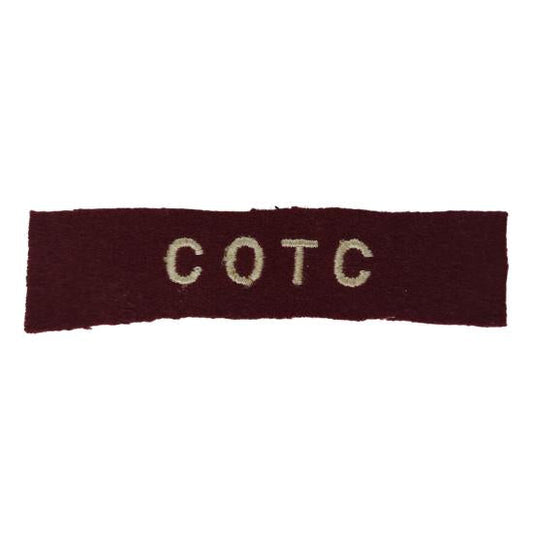 COTC Canadian Officer Training Corps Cloth Shoulder Title