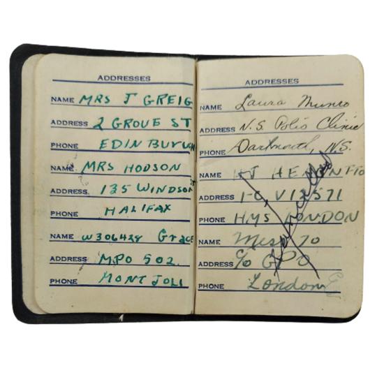 WW2 RCAF - Royal Canadian Air Force Address Book 1943