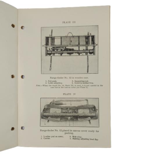 WW2 Small Arms Training Pamphlet, Range Finder Number 12 - 1942
