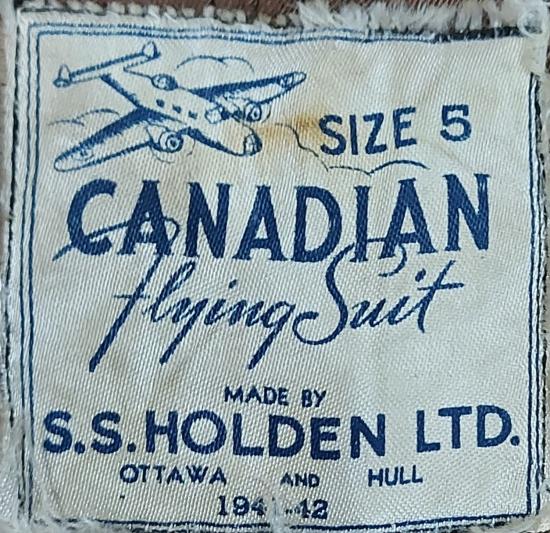 WW2 RCAF Royal Canadian Air Force Insulated Flight Suit