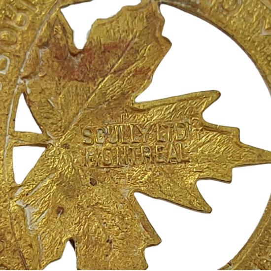 WW2 RCAC Royal Canadian Army Cadets Cap Badge - Scully Montreal
