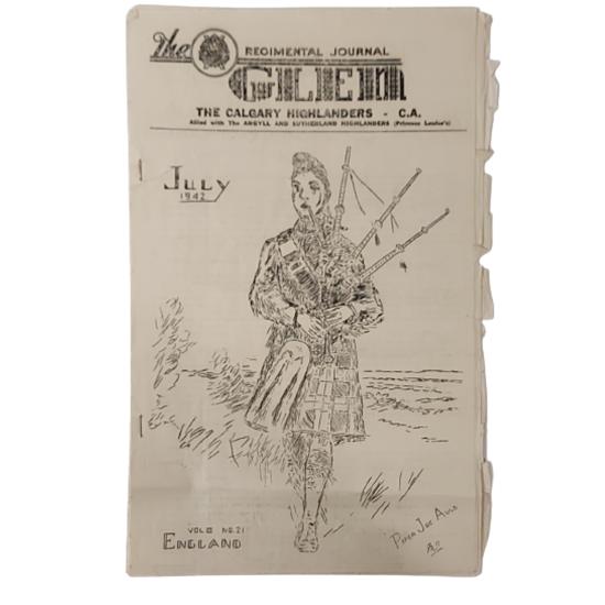 WW2 Calgary Highlanders 'The Glen' Regimental Journal July 1942