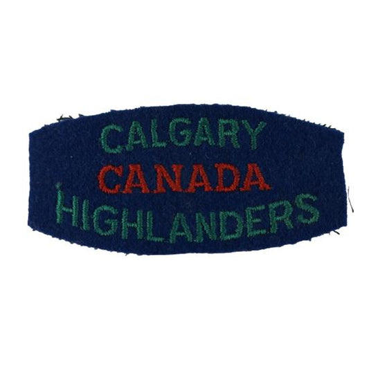 WW2 Calgary Highlanders Cloth Shoulder title
