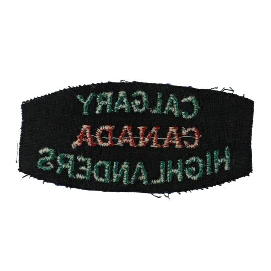 WW2 Calgary Highlanders Cloth Shoulder title