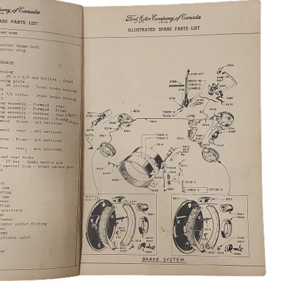 WW2 British Army Ford Bedford 4x2 Illustrated Spare Parts List Manual