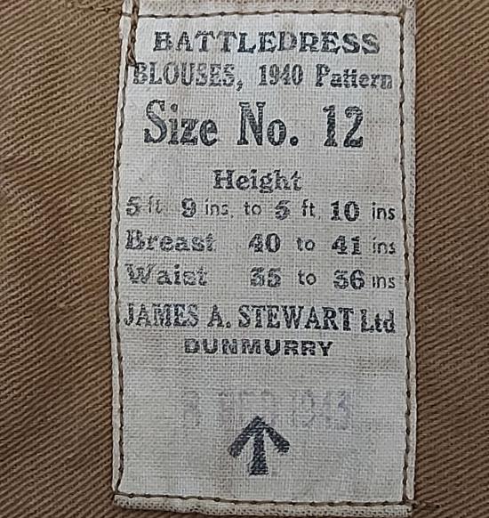 WW2 British Cadet Forces Officer's Battle Tunic 1943