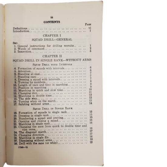 Pre-WW2 Training Manual - Manual Of Elementary Drill (All Arms) 1935