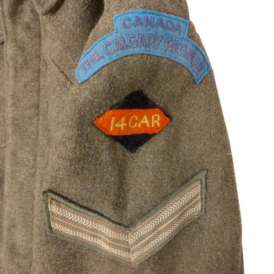 WW2 Canadian The Calgary Regiment 14 CAR Battle Tunic