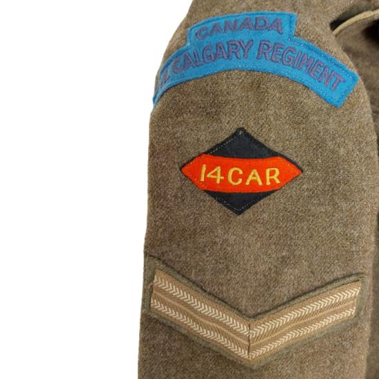WW2 Canadian The Calgary Regiment 14 CAR Battle Tunic