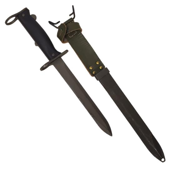 Post-WW2 French Mas 49/56 Bayonet And Scabbard With Frog