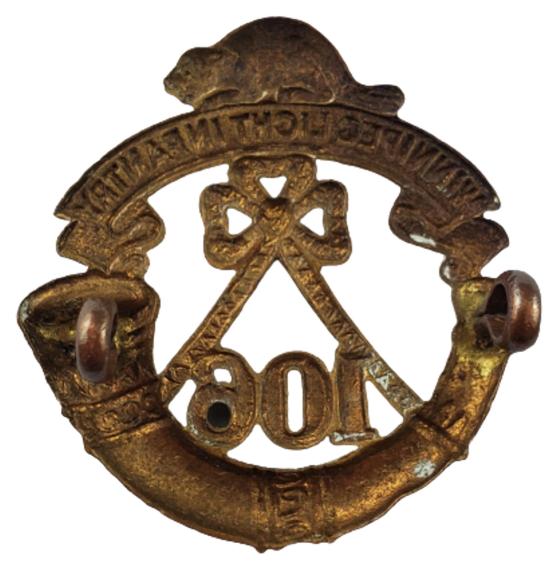 Pre-WW1 106th Winnipeg Light Infantry Collar Badge
