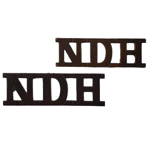 WW1 - Pre WW1 British North Devon Hussars Shoulder Titles