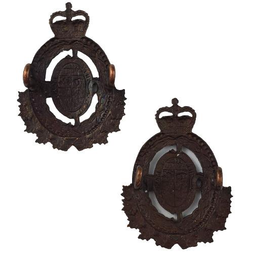 Post WW2 1953 COTC U of Manitoba Collar Badge Pair