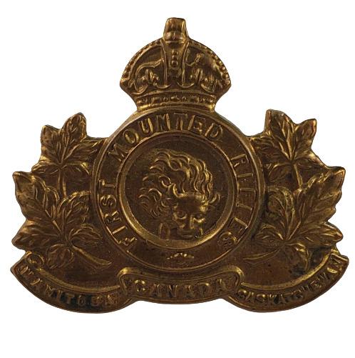 WW1 1st Canadian Mounted Rifles Collar Badge - Tiptaft