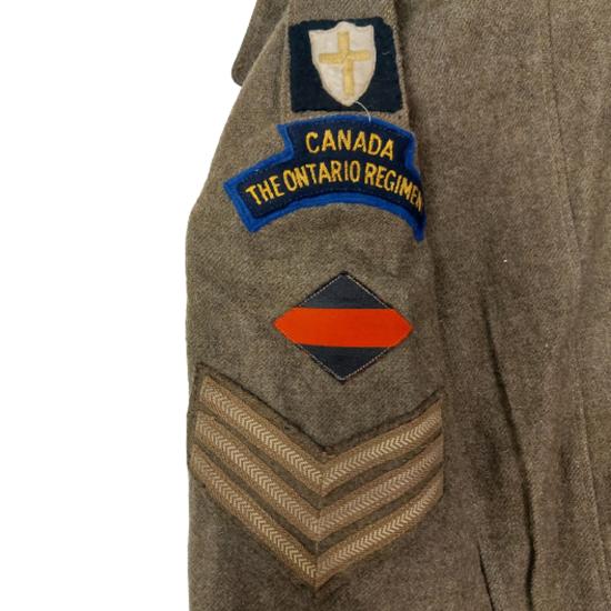 Named WW2 Canadian - The Ontario Regiment Armored Corps Battle Dress Tunic