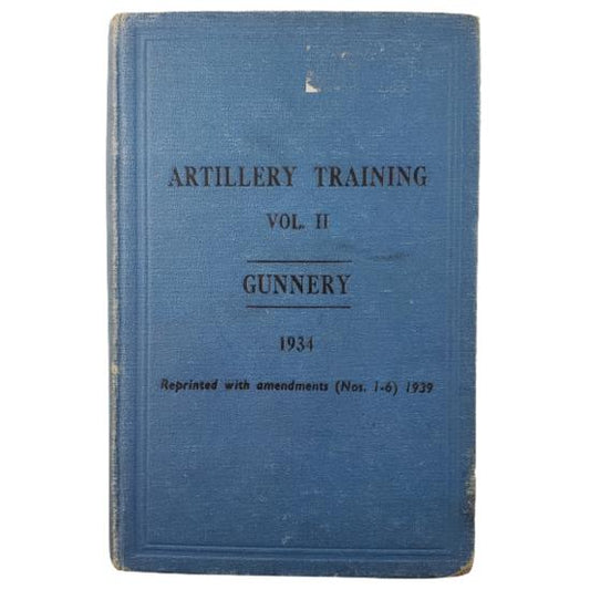 Named 1934 British Artillery Training 'Gunnery' Manual