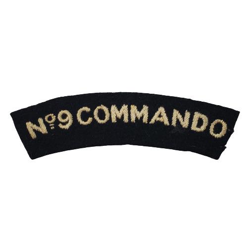 WW2 British Number 9 Commando Cloth Shoulder Title