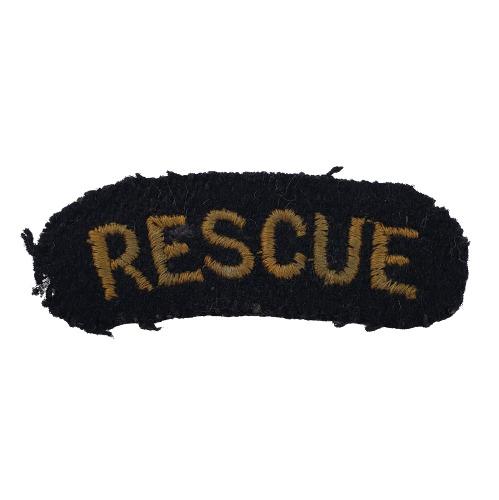 WW2 British Home Front RESCUE Cloth Shoulder Title