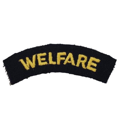 WW2 British Home Front WELFARE Cloth Shoulder Title