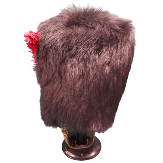 Victorian British Officer's Bearskin Hat In Carrier