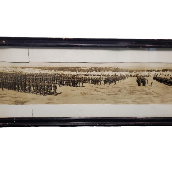 WW1 Canadian Yard Long Photo - Presenting Colors To The Highland Brigade 1916