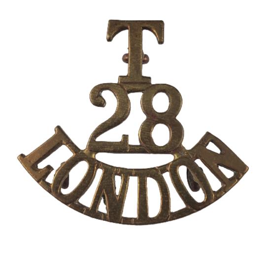 WW1 British BEF 28th Territorial London Shoulder Title