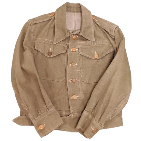 WW2 British Issue Denim Battle Tunic With Pants