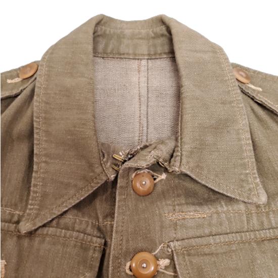 WW2 British Issue Denim Battle Tunic With Pants