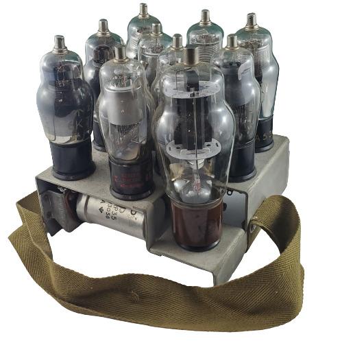 WW2 Canadian 19 Wireless Set Spare Valves Case With Bulbs