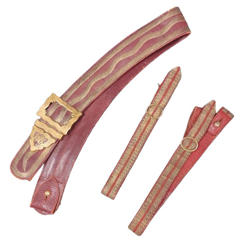 Pre-WW1 British Royal Engineers Cross Belt And Sword Hangers