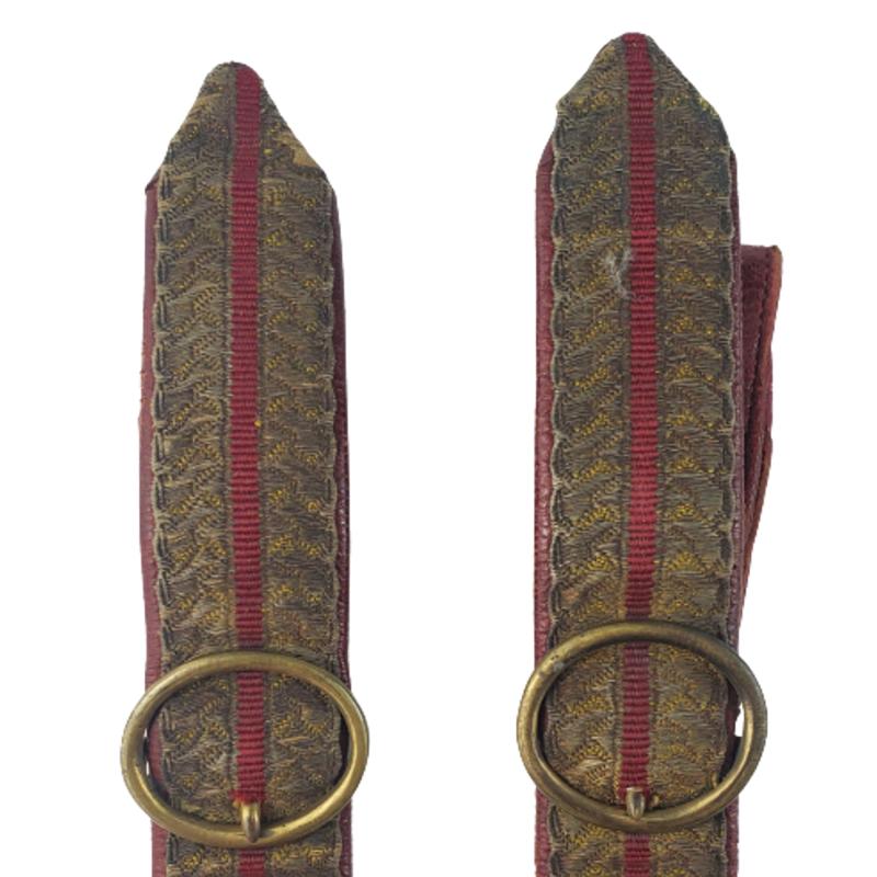 Pre-WW1 British Royal Engineers Cross Belt And Sword Hangers