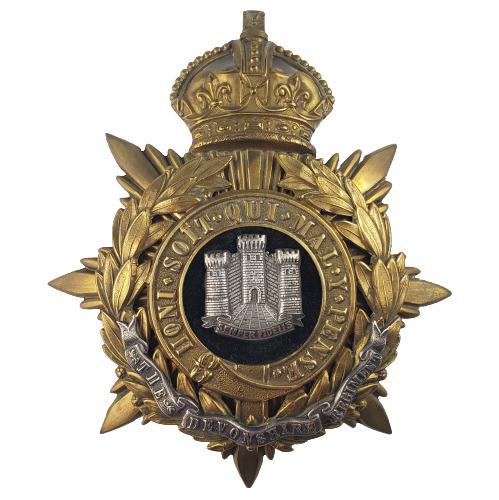 British Edwardian The Devonshire Regiment Officer's Helmet Plate, Post 1902