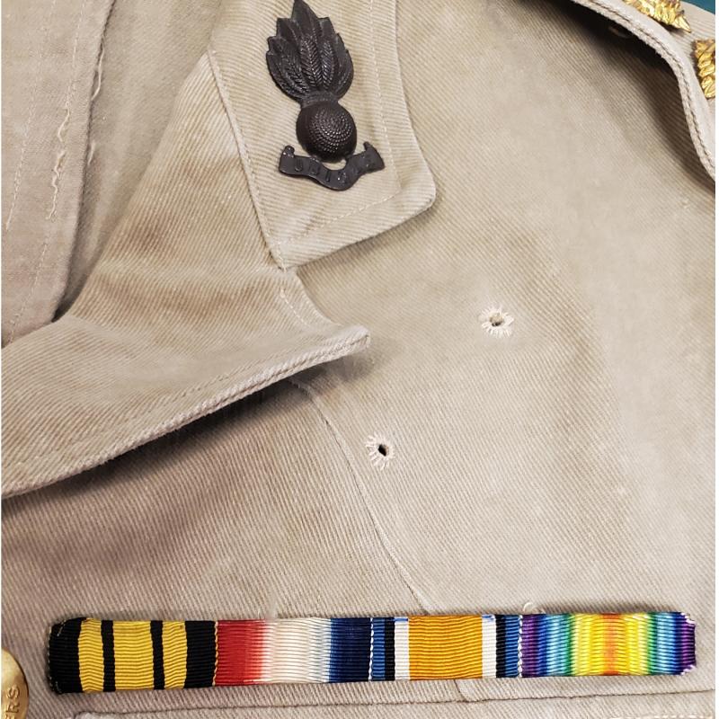 Pre-WW2 British Royal Engineers Officer's Arrow Cuff Canvas Tunic