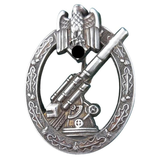 WW2 German Army Flak Artillery Badge In Silver - WH Wien