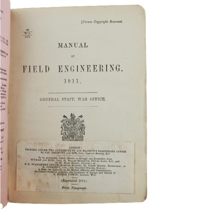 Pre-WW1 British 1911 Field Engineering Manual