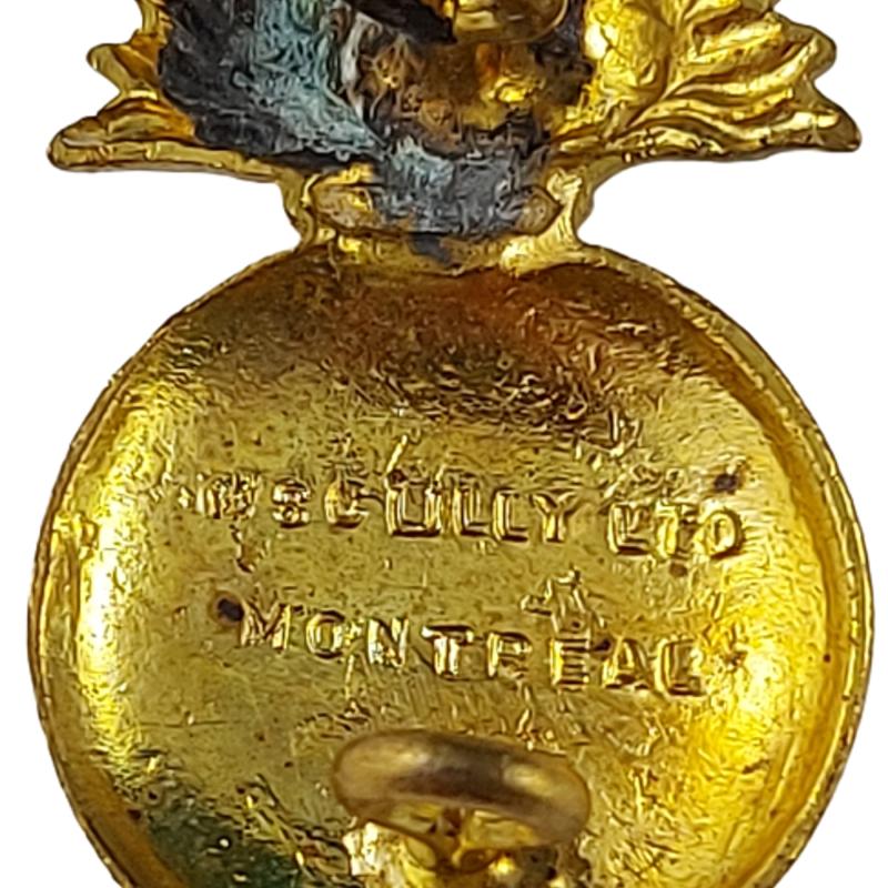 WW2 Canadian The Edmonton Fusiliers Collar Badge Pair - Scully Montreal