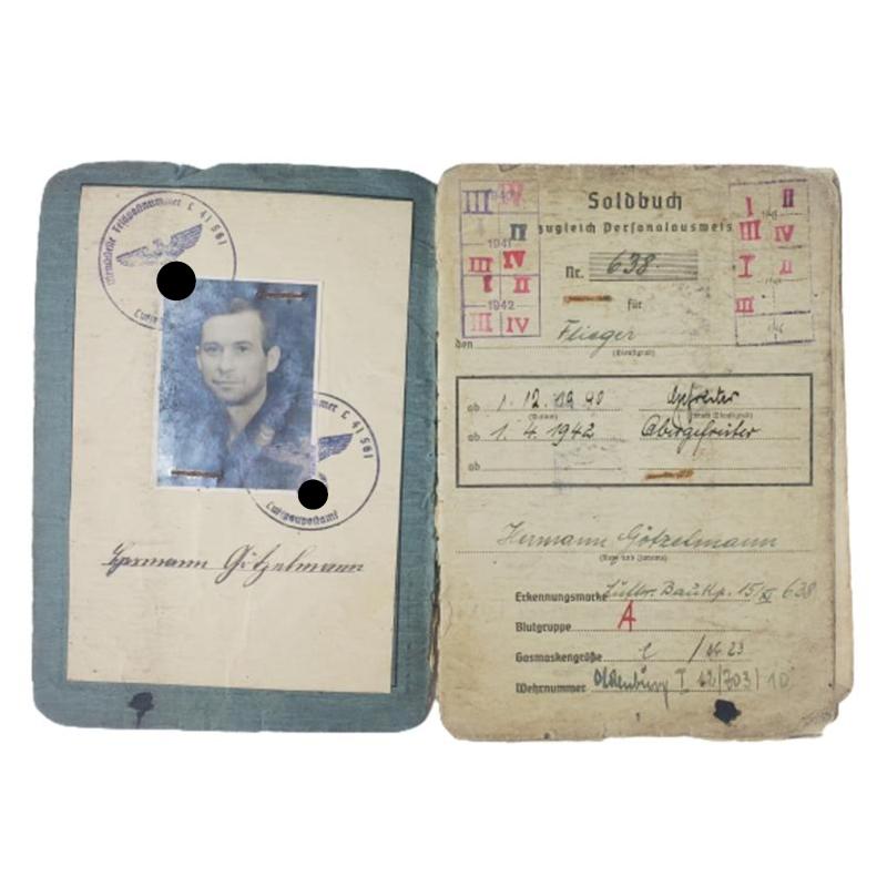 WW2 German Soldbuch Book With Photo