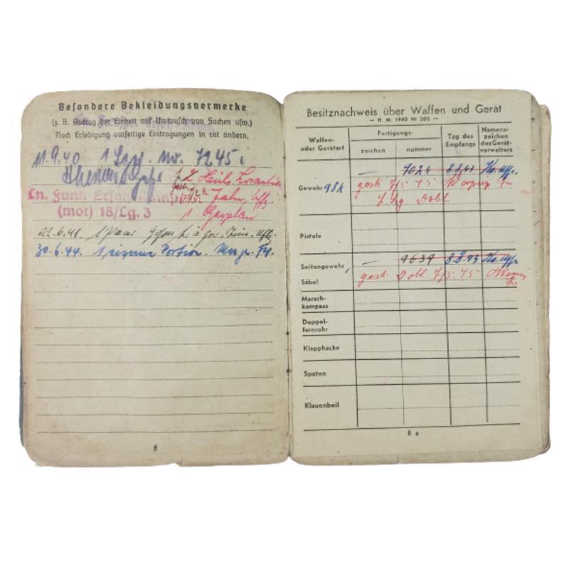 WW2 German Soldbuch Book With Photo