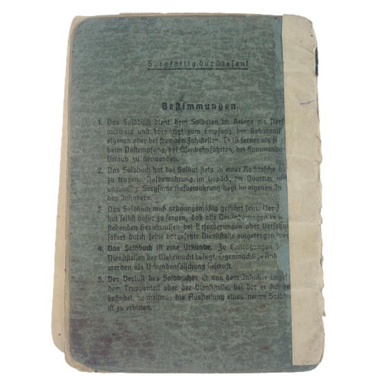 WW2 German Soldbuch Book With Photo