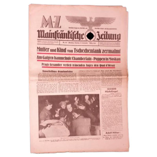 WW2 German Army Newspaper - Mainfranlirche Jeitung - September 1938