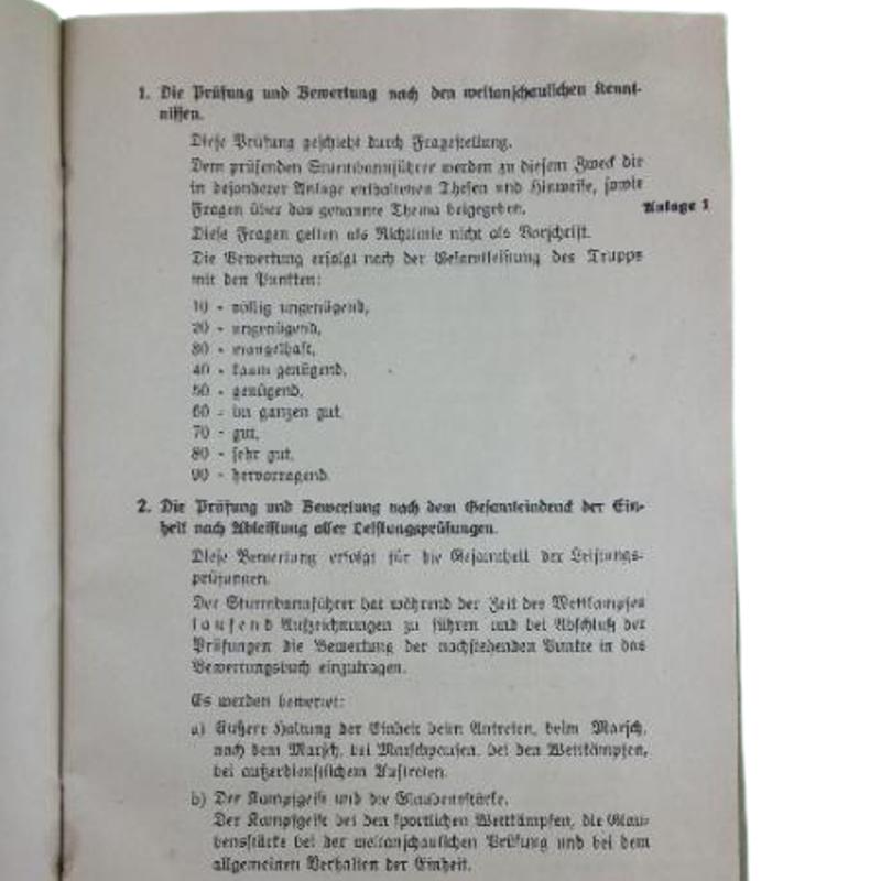 1935 German SA-NSDAP Reichswettfamps Manual-Booklet